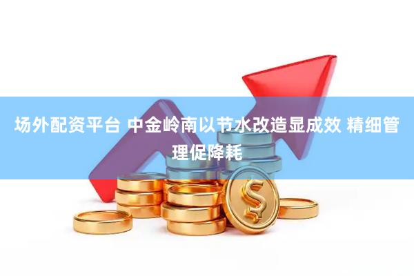 场外配资平台 中金岭南以节水改造显成效 精细管理促降耗